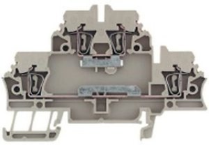 Multi level terminal block, spring balancer connection, 0.5-2.5 mm², 20 A, 6 kV, dark beige, 1674300000 Multi level terminal block, spring balancer connection, 0.5-2.5 mm², 20 A, 6 kV, dark beige, 1674300000