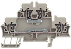 Multi level terminal block, spring balancer connection, 0.5-2.5 mm², 20 A, 6 kV, dark beige, 1674300000