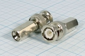 Высокочастотный штекер BNC вкручивающийся кабель; №9083 шт BNC\RG59\\вкруч\