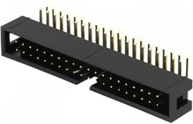 T821-1-40-R1, Гнездо, IDC, "папа", PIN: 40, угловой 90°, THT, позолота, 2,54мм