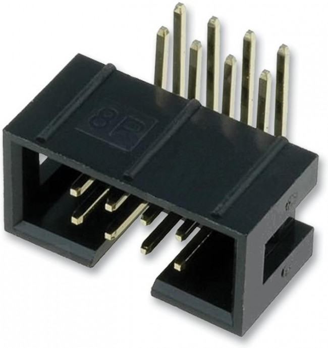 T821-1-40-R1, Гнездо, IDC, "папа", PIN: 40, угловой 90°, THT, позолота, 2,54мм