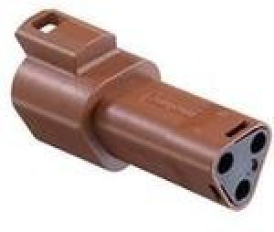 0934442207, Conn Housing RCP 3 POS Crimp ST Cable Mount Brown Bag