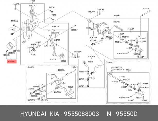 95550-88003, Реле поворота HYUNDAI HD120 OE