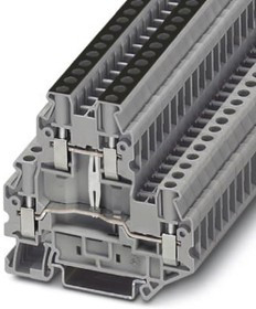 3044733, UTTB4-PV Series Grey Double Level Terminal Block, Double-Level, Screw Termination