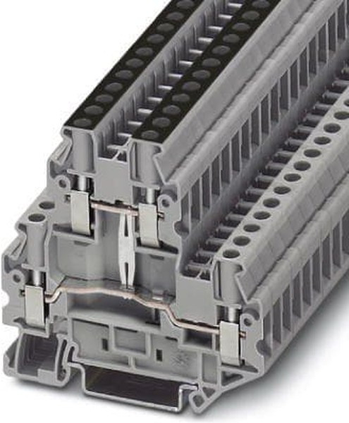 3044733, UTTB4-PV Series Grey Double Level Terminal Block, Double-Level, Screw Termination