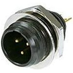 RT3MP, Штекер XLR-mini на панель 3pin влагозащищенный