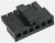 1445022-6, Conn Housing RCP 6 POS 3mm Crimp ST Cable Mount Black Tray