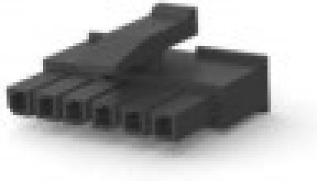 1445022-6, Conn Housing RCP 6 POS 3mm Crimp ST Cable Mount Black Tray