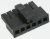 1445022-6, Conn Housing RCP 6 POS 3mm Crimp ST Cable Mount Black Tray