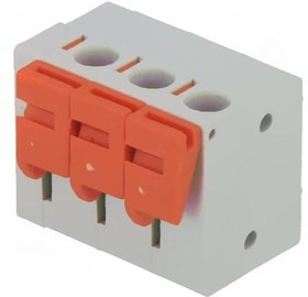 AC142R-03P-5.08-GRAY, Зажимная рейка для печатных плат, угловой 90°, 5,08мм, на PCB AC142R-03P-5.08-GRAY, Зажимная рейка для печатных плат, угловой 90°, 5,08мм, на PCB
