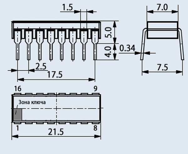 К155ЛН6 (90-97г), 6 логических элементов "НЕ" с открытым коллекторным выходом (SN74366N) К155ЛН6 (90-97г), 6 логических элементов "НЕ" с открытым коллекторным выходом (SN74366N)
