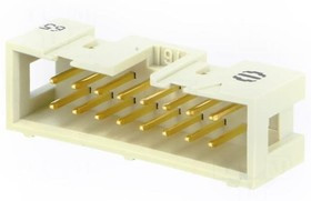 9185166324, Гнездо IDC "папа" PIN 16 прямой THT 1,27мм Растр 2,54мм