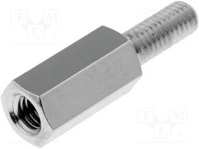 TFM-M3X10/DR213, Дистанцирующая стойка с резьбой, 10мм, Внутр.резьба: M3, латунь