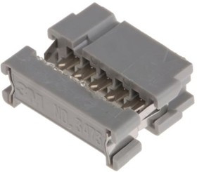 3473-6000, 10-Way IDC Connector Socket for Cable Mount, 2-Row