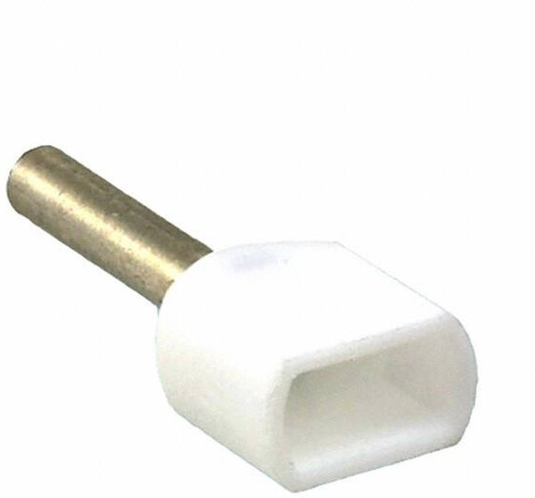 966144-1 (DTE00508), Наконечник 2 х 0.5мм² белый