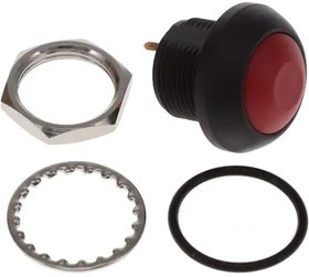 PB6B2FM3M2CAL00, PB6 Series Push Button Switch, (On)-Off, Panel Mount, SPST - NO, 50 V dc, 125V ac, IP68