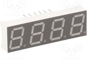 KW4-39FCVA, Дисплей: LED, 7-сегментный, 10мм, 0,39", II.зн: 4, красный, 28-56мкд