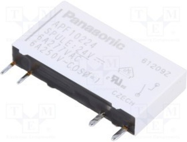 APF10224, PCB Power Relay APF 1NO 6A DC 24V 3.39kOhm
