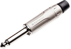 ACPM-KN, Телефонный аудио разъем, Mono, 2 контакт(-ов), Штекер, 6.35 мм, Монтаж на Кабель