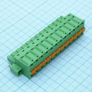 2EDGKDM-5.08- 12P-14-00A(H), Нажимной безвинтовой клеммный блок 12 контактов шаг 5.08мм