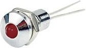 L63DR2L, Panel Mount Indicator Round 0.244" LED 2.1V Leads Red L63DR2L, Panel Mount Indicator Round 0.244" LED 2.1V Leads Red
