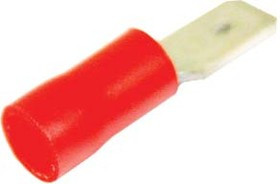 Клемма вилка, 4,8x0,8, обжимная, красная
