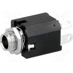 ACJS-MVS-3S, Телефонный аудио разъем, 6.35mm, 3 контакт(-ов), Гнездо, Монтаж в Панель