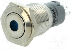 V16-21D-24B-S, Переключатель: антивандальный, Пол: 2, SPDT, 0,5A/220ВAC, 1A/24ВDC