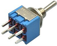 MTS-203 ON-OFF-ON (6pin) 6A 125VAC тумблер переключатель