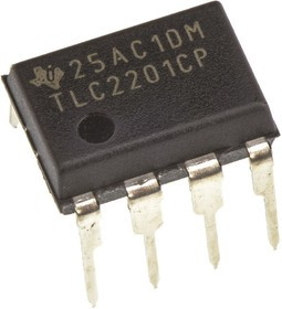 TLC2201CP, TLC2201CP, Op Amp, RRO, 1.8MHz, 5 15 V, 8-Pin PDIP