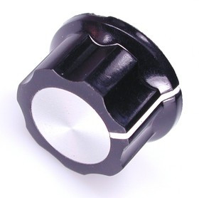 41009-3, D22.6мм, отв. 6мм, Ручка пластмассовая (метал. вставка)