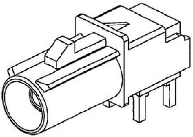 FA1-NDRP-PCB-8, RF Connectors / Coaxial Connectors R/A MALE FAKRA SMB