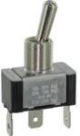 12TS95-3, Switch Toggle ON ON DPDT Round Lever Quick Conn 20A 277VAC 559.27VA Panel Mount with Threads