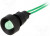 LG-D10-230AC, Индикат.лампа: LED, вогнутый, 230ВAC, Отв: d13мм, IP40, пластик