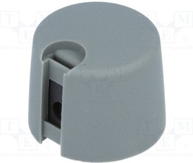 A1020638, Ручка, с указателем, пластмасса, dоси: 6,35мм, d20x16мм, серый