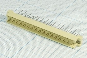 Разъем (прямоугольный соединитель) DIN41612 вилка, шаг P5,08, контакты 96P[A+C], на плату
