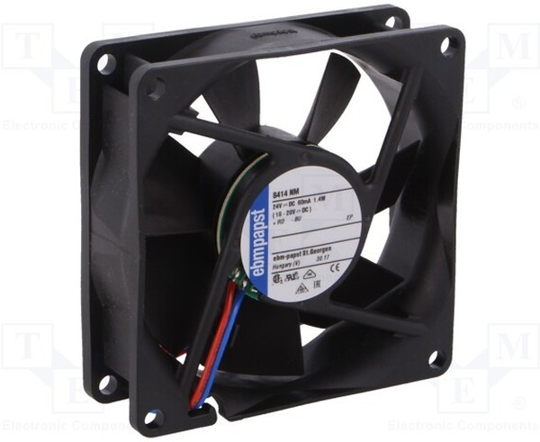 Вентилятор Ebmpapst 8414NM 24v 1.40W 80x25 2pin