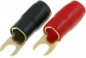 TERMINAL-SPADE-2G, Наконечник: вилочный, M5, 35мм2, позолота, изолированный