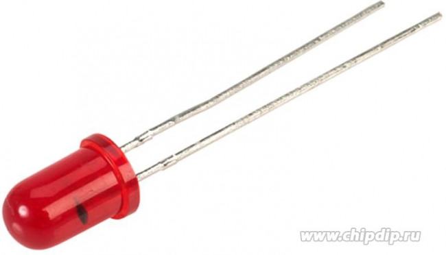 L-56BID, LED; 5mm; red; blinking; 20?80mcd; 60°; 3.5?14V; Lens: red,diffused