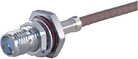 24_SMA-50-2-45/133_NH, 24_SMA-50-2-45/133_NH Series, jack Cable Mount SMA Connector, Crimp Termination, Straight Body