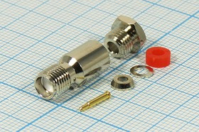 Разъем reversSMA розетка, RG174, обратной полярности Разъем reversSMA розетка, RG174, обратной полярности