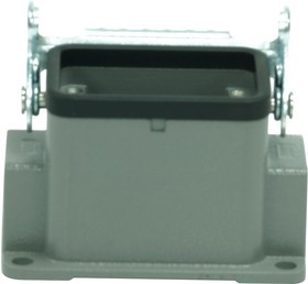 MP009357, Разъем для тяжелых условий, Основа, сквозной монтаж с гайкой, ввод сбоку, Корпус из Алюминия MP009357, Разъем для тяжелых условий, Основа, сквозной монтаж с гайкой, ввод сбоку, Корпус из Алюминия