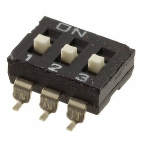 KAE03LGGT, DIP Switches / SIP Switches 3 Position Extended Gold Gullwing