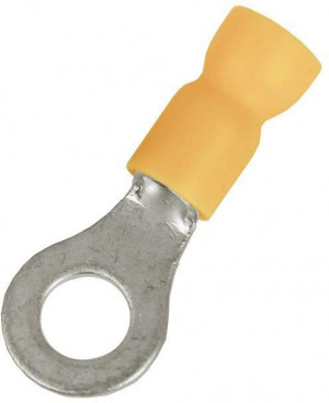 Наконечник с отверстием под винт и изолир.фланцем ПВХ легкий ввод жилы 2.5-6кв.мм М5 (d5.3мм) (НКИ) (уп.100шт) DKC 2C5P-EE-PVC