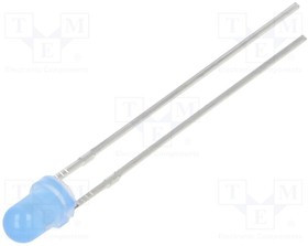 OSB53144A-VV, LED; 3mm; blue; 300mcd; 40°; Front: convex; 3?15V; Pitch: 2.54mm OSB53144A-VV, LED; 3mm; blue; 300mcd; 40°; Front: convex; 3?15V; Pitch: 2.54mm