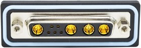 CDFR9W4213L261, Комбинированный разъем D Sub, IP67, NANOOK Series, DB-9W4, Гнездо, 9 контакт(-ов)