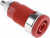 SEB6445NI-RT, Socket; 4mm banana; 32A; red; nickel plated; on panel,screw; 32mm