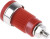 SEB6445NI-RT, Socket; 4mm banana; 32A; red; nickel plated; on panel,screw; 32mm