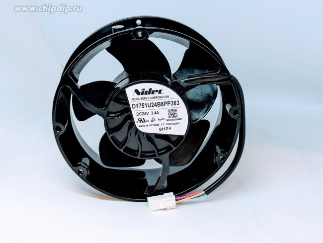 Вентилятор Nidec D1751U24B8PP363 (D1751U24B8PP366 / 3AXD50000049451) Вентилятор 172x51мм 24V 3.4A