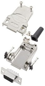 6355-0045-11, DE-9 Socket D-Sub Connector Kit, Zinc